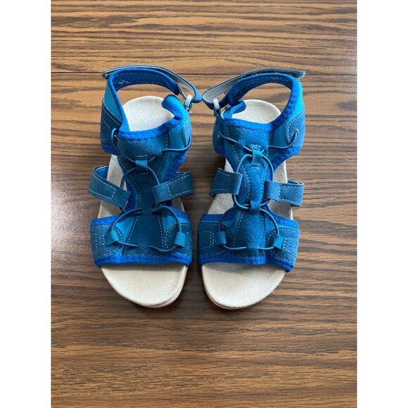 Blue Velcro sandals U.S. size 4.5, EU size 35 - Picture 1 of 7